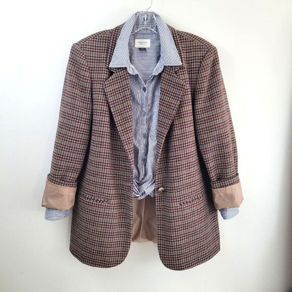 VTG Sag Harbor tweed wool blazer jacket - Picture 2 of 12